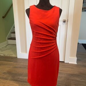 Ivanka Trump Bold Orange Midi Dress